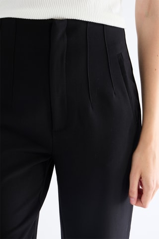Pantalon straight taille haute - Noir