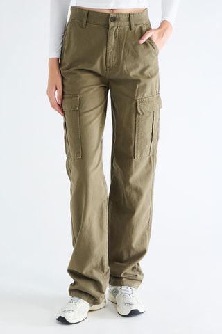 Pantalon straight - Kaki