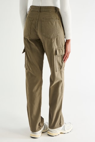 Pantalon taille haute - Vert foncé