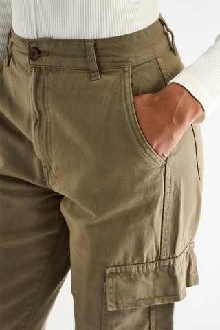 Pantalon taille haute - Vert foncé