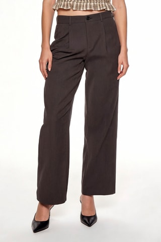 Pantalon taille haute - Gris foncé