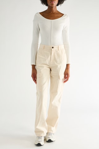 Pantalon straight - Ecru