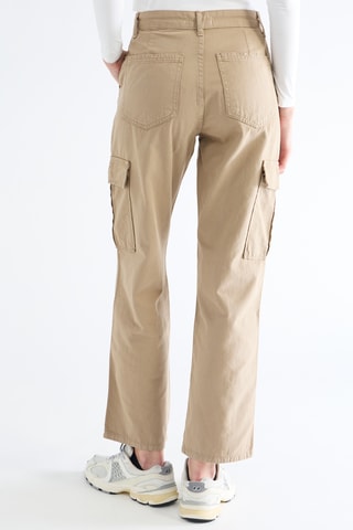 Pantalon straight - Beige