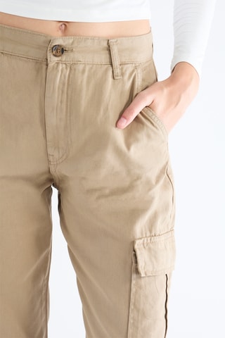 Pantalon straight - Beige