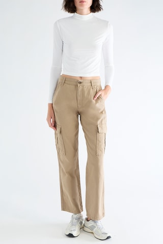 Pantalon straight - Beige