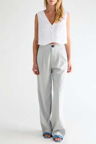 Pantalon straight - Gris