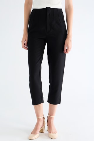 Pantalon tapered taille haute - Noir