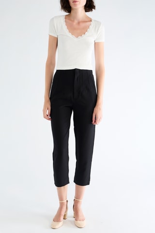 Pantalon tapered taille haute - Noir