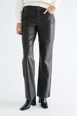 Pantalon straight taille haute - Noir