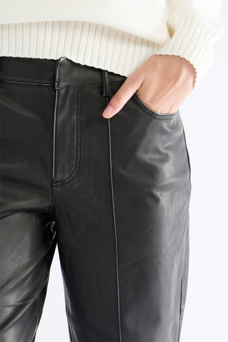 Pantalon straight taille haute - Noir