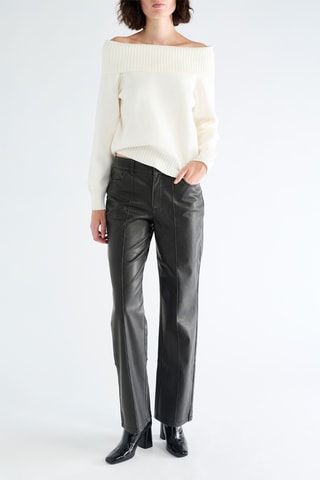 Pantalon straight taille haute - Noir