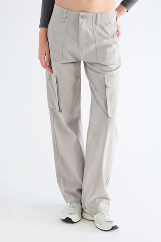 Pantalon straight - Gris clair