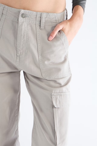 Pantalon straight - Gris clair
