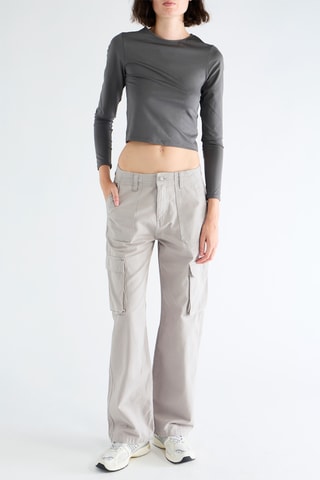 Pantalon straight - Gris clair
