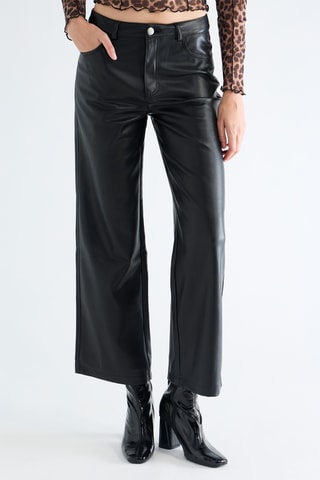 Pantalon straight taille haute - Noir