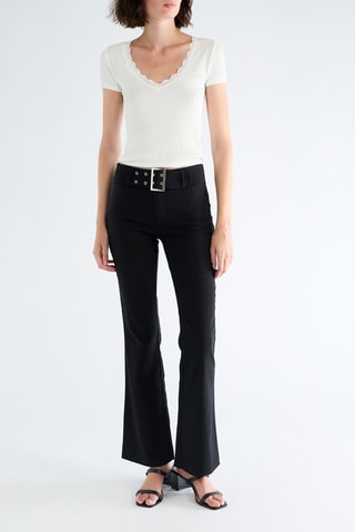 Pantalon straight - Noir