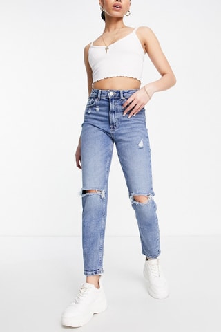 Jean taille haute - Bleu marine