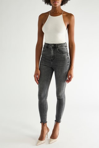 Jean skinny taille haute - Noir