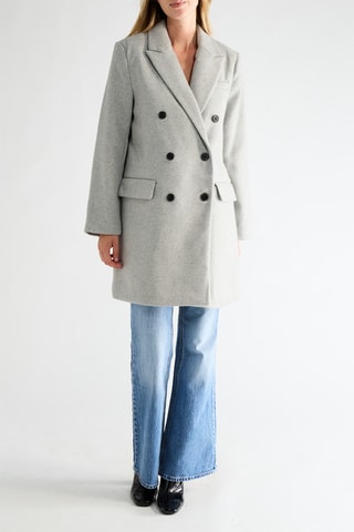 Manteau en laine - Gris chiné