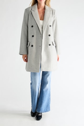 Manteau en laine - Gris chiné