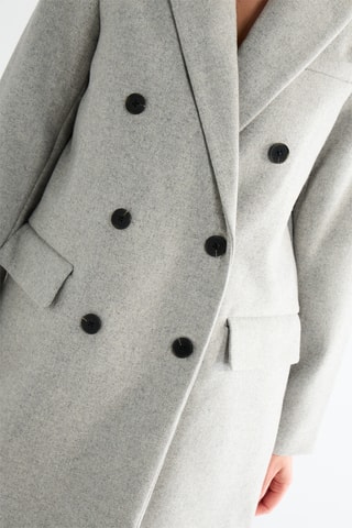 Manteau en laine - Gris chiné