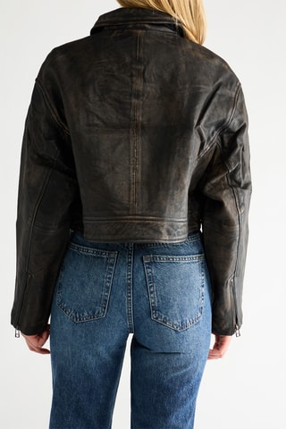 Veste en cuir - Noir