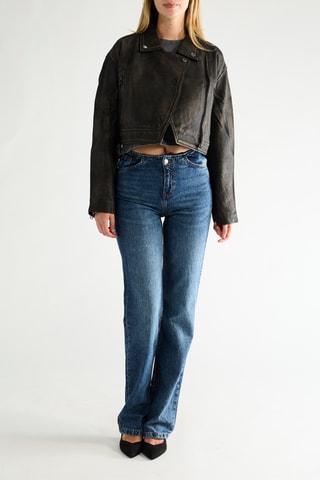 Veste en cuir - Noir