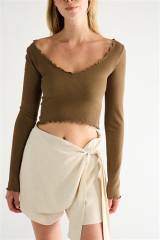 Crop top - Marron