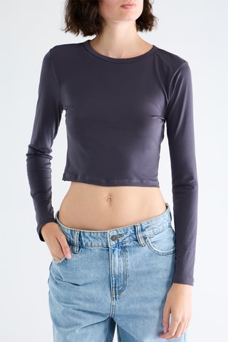 Crop top - Gris foncé