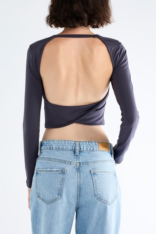 Crop top - Gris foncé
