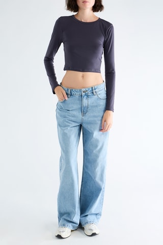 Crop top - Gris foncé
