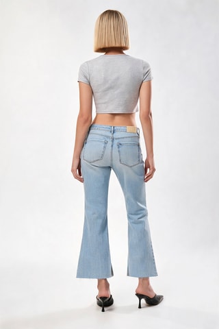 Crop top - Gris clair chiné