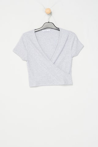 Crop top - Gris clair chiné