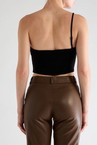 Crop top asymétrique - Noir