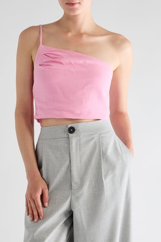 Crop top asymétrique - Rose