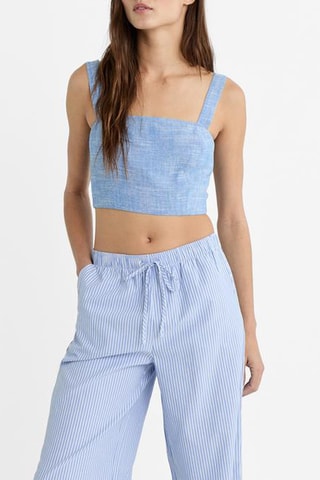 Crop top - Ciel chiné