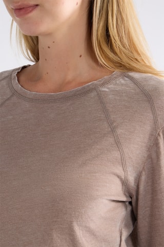 T-shirt cropped - Marron chiné