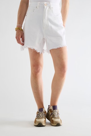 Short en jean - Blanc