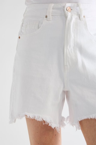 Short en jean - Blanc