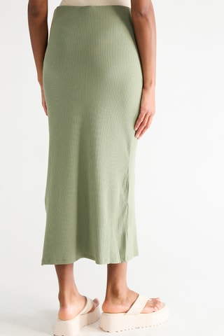 Jupe midi taille haute - Vert d’eau
