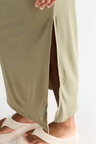 Jupe longue taille haute - Vert olive