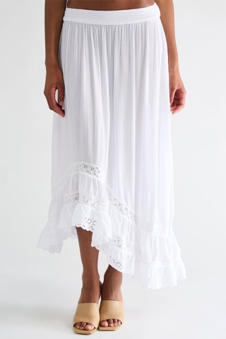 Jupe midi - Blanc