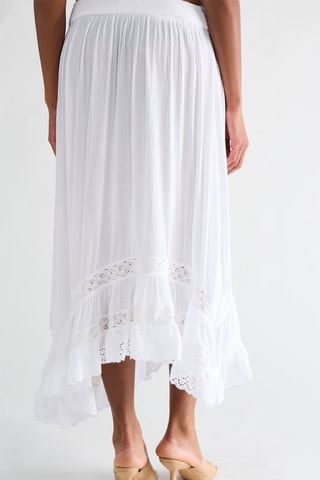 Jupe midi - Blanc