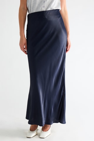 Jupe longue taille haute - Bleu marine