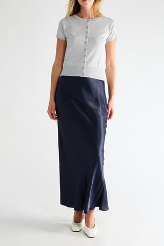 Jupe longue taille haute - Bleu marine