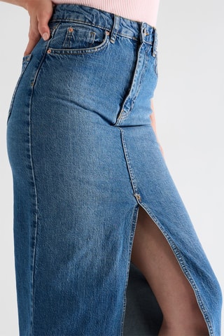 Jupe longue en jean - Bleu cobalt