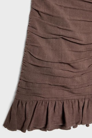 Minijupe taille haute - Marron