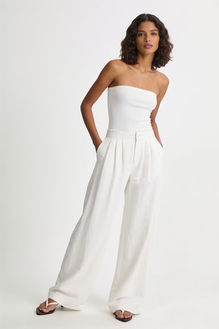 Pantalon wide legs - Blanc