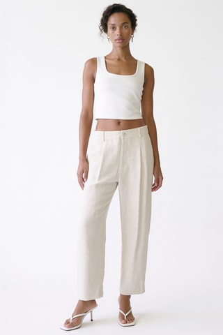Pantalon droit - Beige