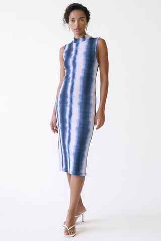 Robe midi sans manches - Bleu